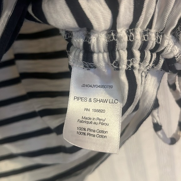 NEW VERONICA BEARD vinci top in off white/marine stripe SZ XL - Picture 6 of 7
